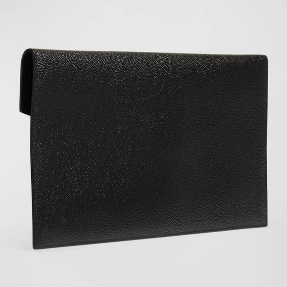 NEW! YSL Saint Laurent UPTOWN POUCH GRAIN DE POUDRE EMBOSSED LEATHER MSRP $725! - Picture 12 of 17